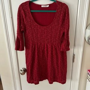 Mink Pink Red Mini Dress Knitted